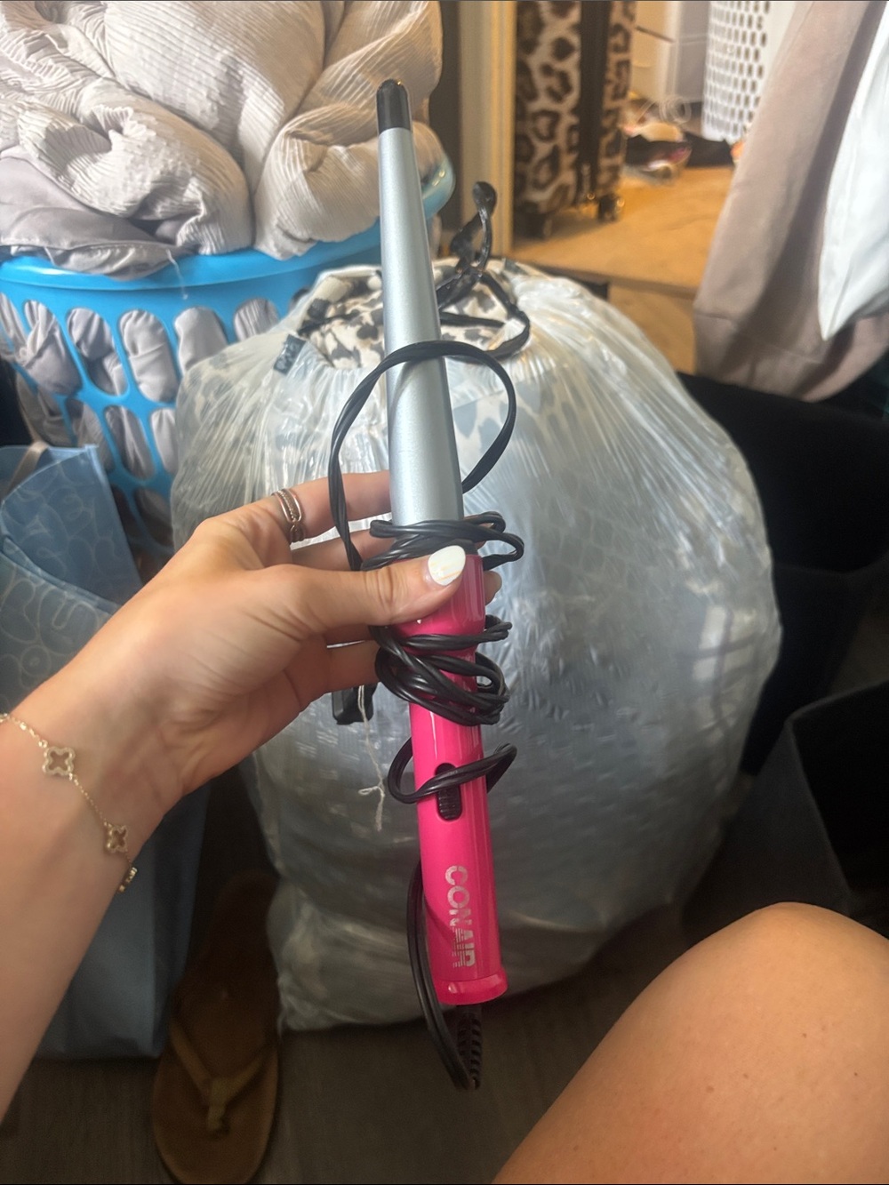 Conair Pink & Silver Tapered Curling Wand